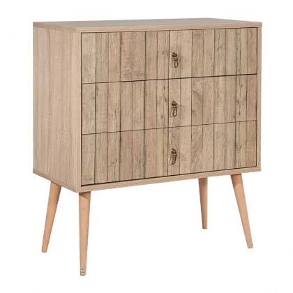 Συρταρτιέρα Soho Megapap χρώμα sonoma 80x40x90εκ. Συρταρτιέρα Soho Megapap χρώμα sonoma 80x40x90εκ.