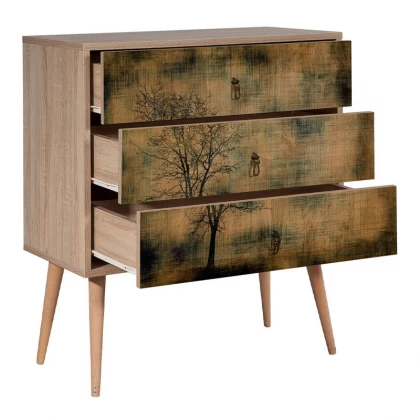 Συρταρτιέρα Soho Megapap χρώμα sonoma 80x40x90εκ. Συρταρτιέρα Soho Megapap χρώμα sonoma 80x40x90εκ.