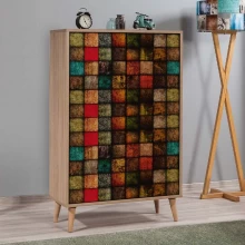 Παπουτσοθήκη - ντουλάπι Soho Megapap χρώμα sonoma 80x36x127εκ.