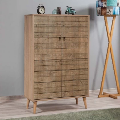 Παπουτσοθήκη - ντουλάπι Soho Megapap χρώμα sonoma 80x36x127εκ. Παπουτσοθήκη - ντουλάπι Soho Megapap χρώμα sonoma 80x36x127εκ.