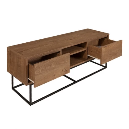 Έπιπλο τηλεόρασης Amedeo Megapap χρώμα καρυδί 140x40x50εκ. Έπιπλο τηλεόρασης Amedeo Megapap χρώμα καρυδί 140x40x50εκ.
