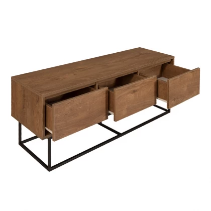 Έπιπλο τηλεόρασης Amedeo Megapap χρώμα καρυδί 140x40x50εκ. Έπιπλο τηλεόρασης Amedeo Megapap χρώμα καρυδί 140x40x50εκ.