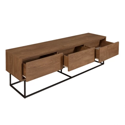 Έπιπλο τηλεόρασης Amedeo Megapap χρώμα καρυδί 180x40x50εκ. Έπιπλο τηλεόρασης Amedeo Megapap χρώμα καρυδί 180x40x50εκ.