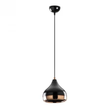 Φωτιστικό οροφής Precious Megapap E27 μεταλλικό μονόφωτο χρώμα μαύρο - bronze Φ17x112εκ.