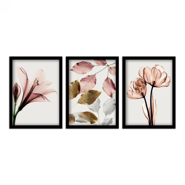 Πίνακας "Pink Flowers" Megapap 3 τμχ. σε πλαίσιο 35x45x2εκ. Πίνακας "Pink Flowers" Megapap 3 τμχ. σε πλαίσιο 35x45x2εκ.