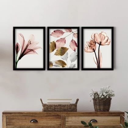 Πίνακας "Pink Flowers" Megapap 3 τμχ. σε πλαίσιο 35x45x2εκ. Πίνακας "Pink Flowers" Megapap 3 τμχ. σε πλαίσιο 35x45x2εκ.
