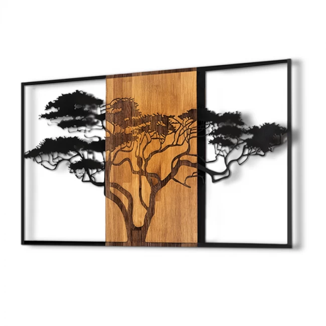 Διακοσμητικό τοίχου Acacia Tree Megapap ξύλινο - μεταλλικό χρώμα καρυδί - μαύρο 90x3x58εκ. Διακοσμητικό τοίχου Acacia Tree Megapap ξύλινο - μεταλλικό χρώμα καρυδί - μαύρο 90x3x58εκ.