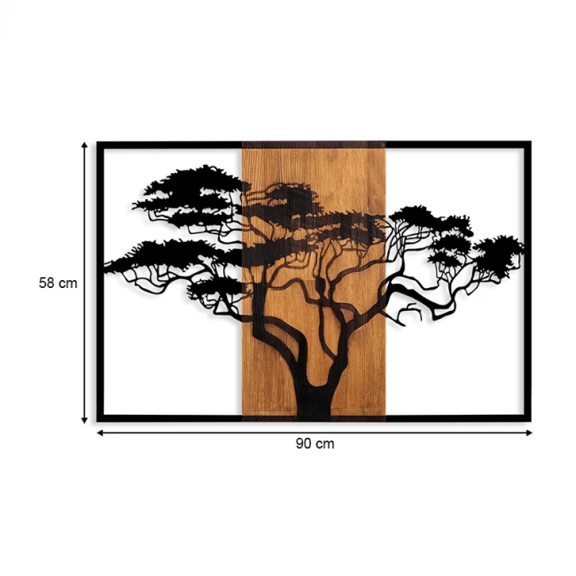 Διακοσμητικό τοίχου Acacia Tree Megapap ξύλινο - μεταλλικό χρώμα καρυδί - μαύρο 90x3x58εκ. Διακοσμητικό τοίχου Acacia Tree Megapap ξύλινο - μεταλλικό χρώμα καρυδί - μαύρο 90x3x58εκ.