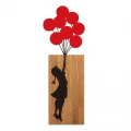 Διακοσμητικό τοίχου Girl with Balloons Megapap ξύλινο - μεταλλικό χρώμα καρυδί - κόκκινο 36x3x100εκ. Διακοσμητικό τοίχου Girl with Balloons Megapap ξύλινο - μεταλλικό χρώμα καρυδί - κόκκινο 36x3x100εκ.