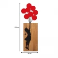 Διακοσμητικό τοίχου Girl with Balloons Megapap ξύλινο - μεταλλικό χρώμα καρυδί - κόκκινο 36x3x100εκ. Διακοσμητικό τοίχου Girl with Balloons Megapap ξύλινο - μεταλλικό χρώμα καρυδί - κόκκινο 36x3x100εκ.