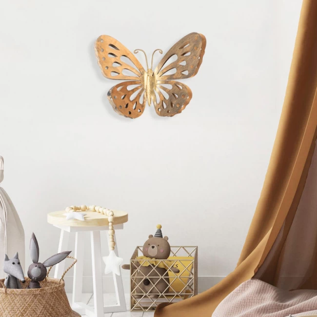 Διακοσμητικό τοίχου Butterfly Megapap μεταλλικό χρώμα χρυσό 29x32εκ. Διακοσμητικό τοίχου Butterfly Megapap μεταλλικό χρώμα χρυσό 29x32εκ.