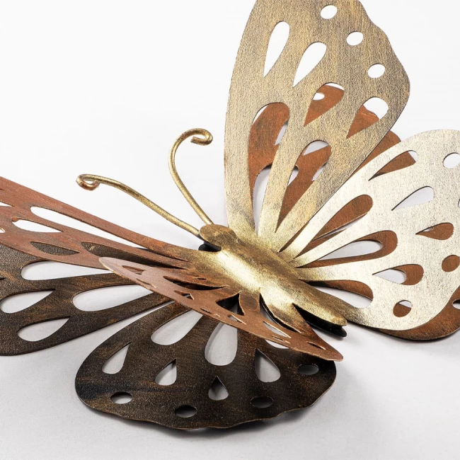 Διακοσμητικό τοίχου Butterfly Megapap μεταλλικό χρώμα χρυσό 29x32εκ. Διακοσμητικό τοίχου Butterfly Megapap μεταλλικό χρώμα χρυσό 29x32εκ.