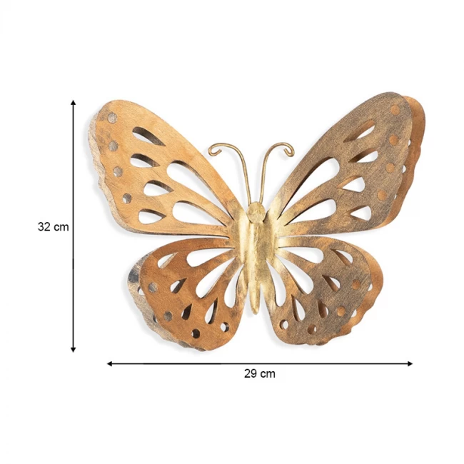 Διακοσμητικό τοίχου Butterfly Megapap μεταλλικό χρώμα χρυσό 29x32εκ. Διακοσμητικό τοίχου Butterfly Megapap μεταλλικό χρώμα χρυσό 29x32εκ.