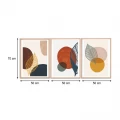 Πίνακας "Circles" Megapap 3 τμχ. σε ξύλινη κορνίζα 50x70x2,5εκ. Πίνακας "Circles" Megapap 3 τμχ. σε ξύλινη κορνίζα 50x70x2,5εκ.