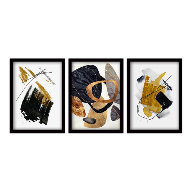 Πίνακας "Abstract Shapes" Megapap 3 τμχ. σε πλαίσιο 35x45x2εκ. Πίνακας "Abstract Shapes" Megapap 3 τμχ. σε πλαίσιο 35x45x2εκ.