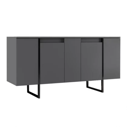 Μπουφές Luxe Megapap χρώμα ανθρακί 160x35x80εκ. Μπουφές Luxe Megapap χρώμα ανθρακί 160x35x80εκ.