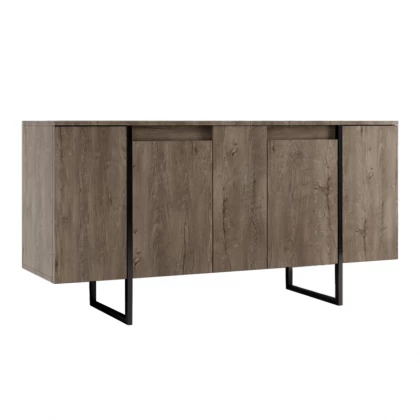 Μπουφές Luxe Megapap χρώμα καρυδί 160x35x80εκ. Μπουφές Luxe Megapap χρώμα καρυδί 160x35x80εκ.