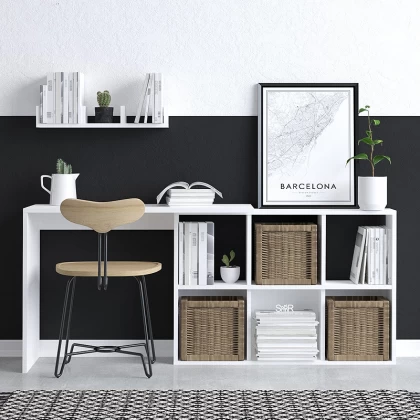 Γραφείο εργασίας Blake Megapap χρώμα λευκό 145x45x74εκ. Γραφείο εργασίας Blake Megapap χρώμα λευκό 145x45x74εκ.