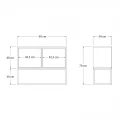 Κονσόλα - Μπουφές Zermat Megapap χρώμα μπεζ travertine - χρυσό 90x34x70εκ.