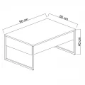 Τραπεζάκι σαλονιού Luxe Megapap χρώμα travertine - χρυσό 90x60x40εκ.