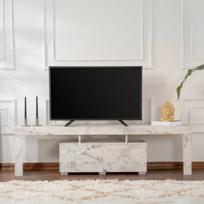 Έπιπλο τηλεόρασης Enclave Megapap χρώμα εφέ μαρμάρου 180x31,3x50εκ. Έπιπλο τηλεόρασης Enclave Megapap χρώμα εφέ μαρμάρου 180x31,3x50εκ.