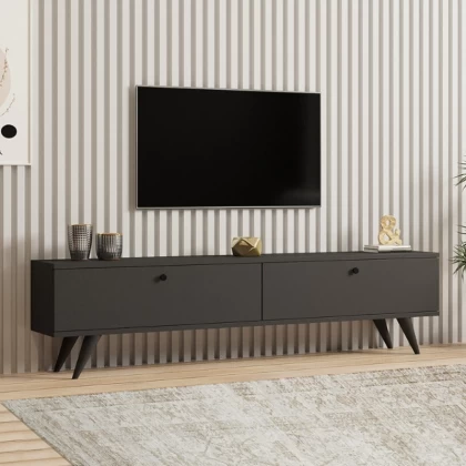 Έπιπλο τηλεόρασης Paris Megapap χρώμα ανθρακί 160x25x35εκ. Έπιπλο τηλεόρασης Paris Megapap χρώμα ανθρακί 160x25x35εκ.