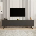Έπιπλο τηλεόρασης Paris Megapap χρώμα ανθρακί 160x25x35εκ.