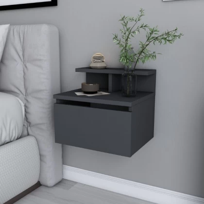 Κομοδίνο επιτοίχιο Arsen Megapap χρώμα ανθρακί 39,8x31,9x35εκ. Κομοδίνο επιτοίχιο Arsen Megapap χρώμα ανθρακί 39,8x31,9x35εκ.