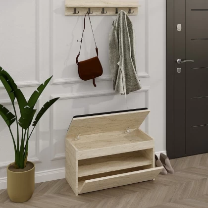 Έπιπλο εισόδου Boby Megapap χρώμα travertine 80x35x42εκ. Έπιπλο εισόδου Boby Megapap χρώμα travertine 80x35x42εκ.