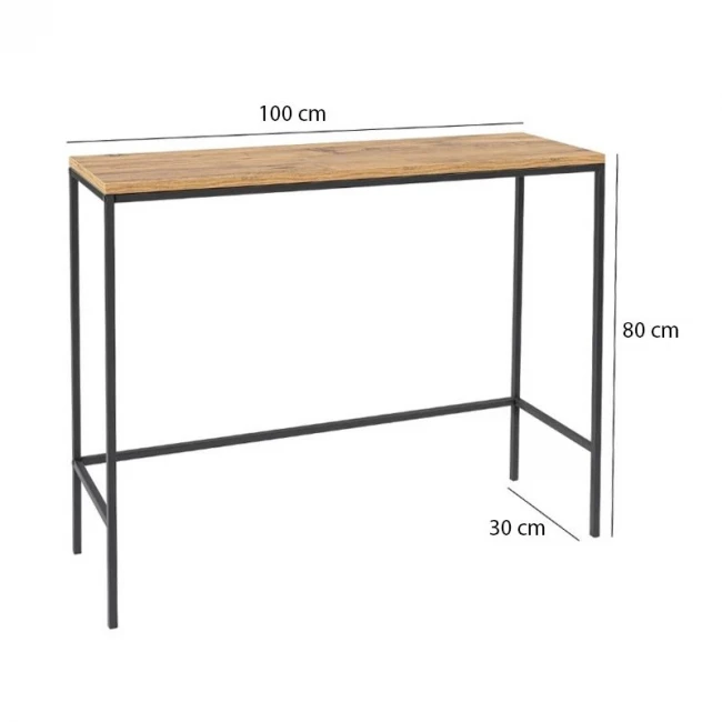 Κονσόλα Canva Megapap χρώμα atlantic pine 100x30x80εκ.