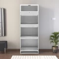 Παπουτσοθήκη Mauro Megapap μεταλλική χρώμα λευκό 50x15x137εκ.