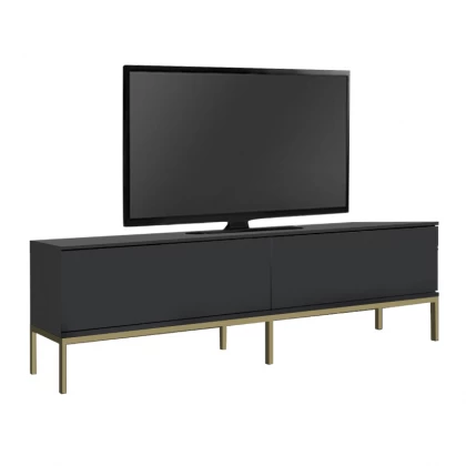 Έπιπλο τηλεόρασης Lord Megapap χρώμα μαύρο - χρυσό 180x30x47εκ. Έπιπλο τηλεόρασης Lord Megapap χρώμα μαύρο - χρυσό 180x30x47εκ.