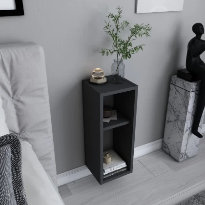 Κομοδίνο επιτοίχιο Sault Megapap χρώμα ανθρακί 23,2x22x59,6εκ. Κομοδίνο επιτοίχιο Sault Megapap χρώμα ανθρακί 23,2x22x59,6εκ.