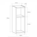 Κομοδίνο επιτοίχιο Sault Megapap χρώμα ανθρακί 23,2x22x59,6εκ.