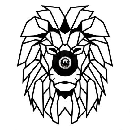 Απλίκα τοίχου Lion Megapap E27 MDF χρώμα μαύρο 39x12x49εκ. Απλίκα τοίχου Lion Megapap E27 MDF χρώμα μαύρο 39x12x49εκ.