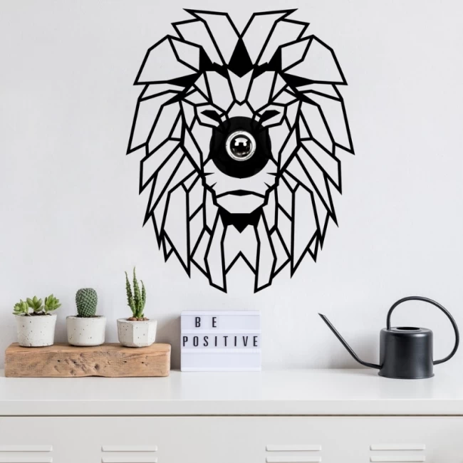 Απλίκα τοίχου Lion Megapap E27 MDF χρώμα μαύρο 39x12x49εκ. Απλίκα τοίχου Lion Megapap E27 MDF χρώμα μαύρο 39x12x49εκ.