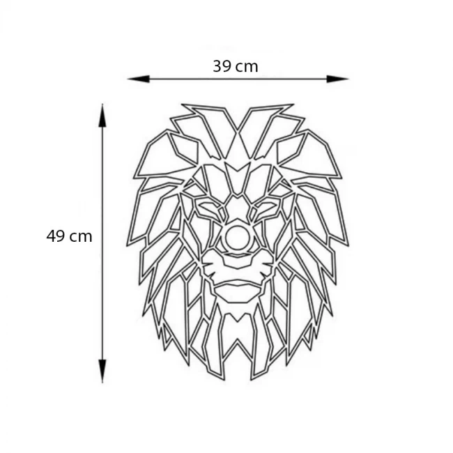 Απλίκα τοίχου Lion Megapap E27 MDF χρώμα μαύρο 39x12x49εκ. Απλίκα τοίχου Lion Megapap E27 MDF χρώμα μαύρο 39x12x49εκ.
