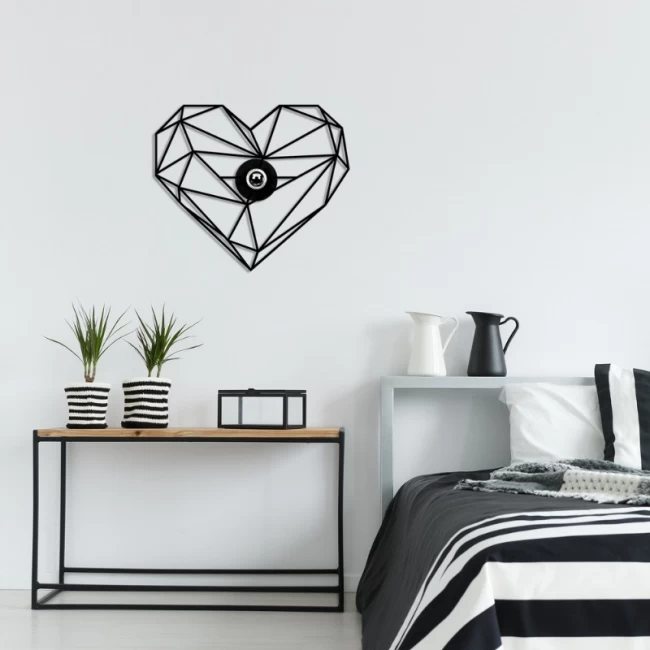 Απλίκα τοίχου Heart Megapap E27 MDF χρώμα μαύρο 47x12x40εκ. Απλίκα τοίχου Heart Megapap E27 MDF χρώμα μαύρο 47x12x40εκ.