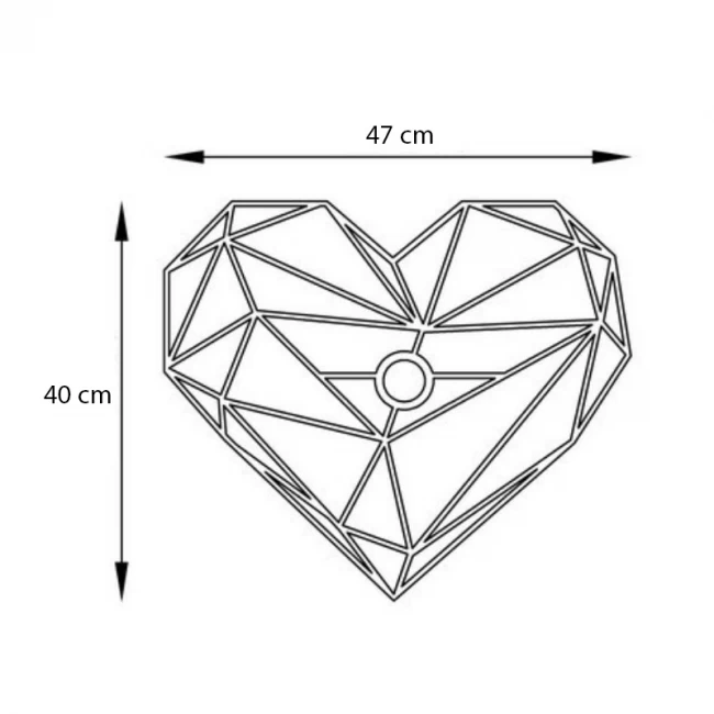 Απλίκα τοίχου Heart Megapap E27 MDF χρώμα μαύρο 47x12x40εκ. Απλίκα τοίχου Heart Megapap E27 MDF χρώμα μαύρο 47x12x40εκ.