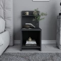 Κομοδίνο Ulman Megapap χρώμα ανθρακί 35x37x72εκ.