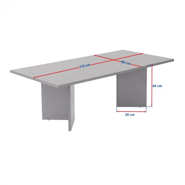 Τραπεζάκι σαλονιού Sabin Megapap χρώμα καρυδί 119x60x40εκ.