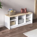 Παπουτσοθήκη London Megapap χρώμα λευκό - sapphire oak 100x35x40εκ.