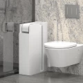 Ντουλάπι μπάνιου Paper Megapap χρώμα λευκό 17x42x66εκ.