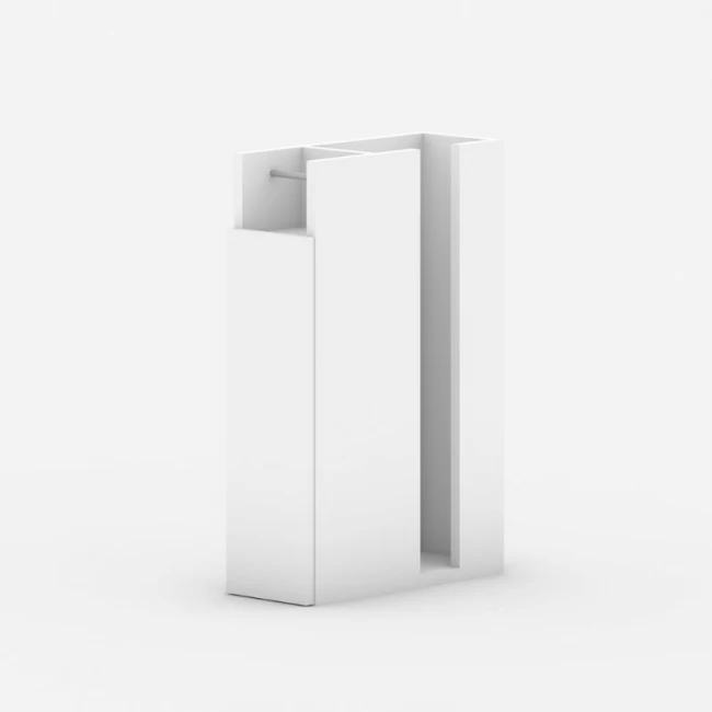 Ντουλάπι μπάνιου Paper Megapap χρώμα λευκό 17x42x66εκ.