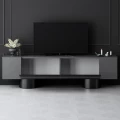 Έπιπλο τηλεόρασης Haven Megapap χρώμα ανθρακί 180x30x50εκ.