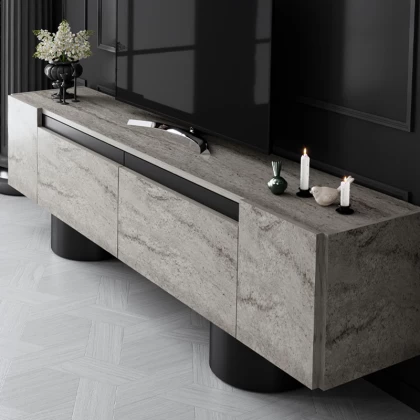 Έπιπλο τηλεόρασης Haven Megapap χρώμα travertine 180x30x50εκ. Έπιπλο τηλεόρασης Haven Megapap χρώμα travertine 180x30x50εκ.