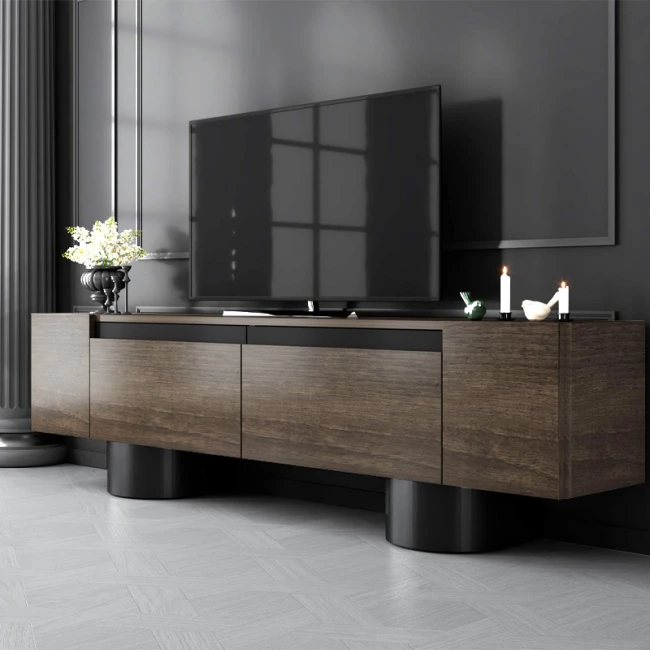 Έπιπλο τηλεόρασης Haven Megapap χρώμα καρυδί 180x30x50εκ.