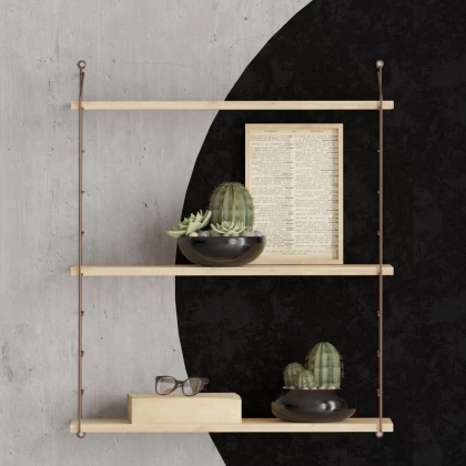 Ραφιέρα τοίχου Armoni Megapap χρώμα sapphire oak - καφέ μέταλλο 72x20x85εκ. Ραφιέρα τοίχου Armoni Megapap χρώμα sapphire oak - καφέ μέταλλο 72x20x85εκ.