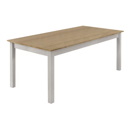 Τραπέζι Fira Megapap χρώμα λευκό - φυσικό οξιάς 180x90x78εκ. Τραπέζι Fira Megapap χρώμα λευκό - φυσικό οξιάς 180x90x78εκ.
