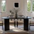 Τραπέζι Sablin Megapap χρώμα black wood 180x89,5x75εκ.
